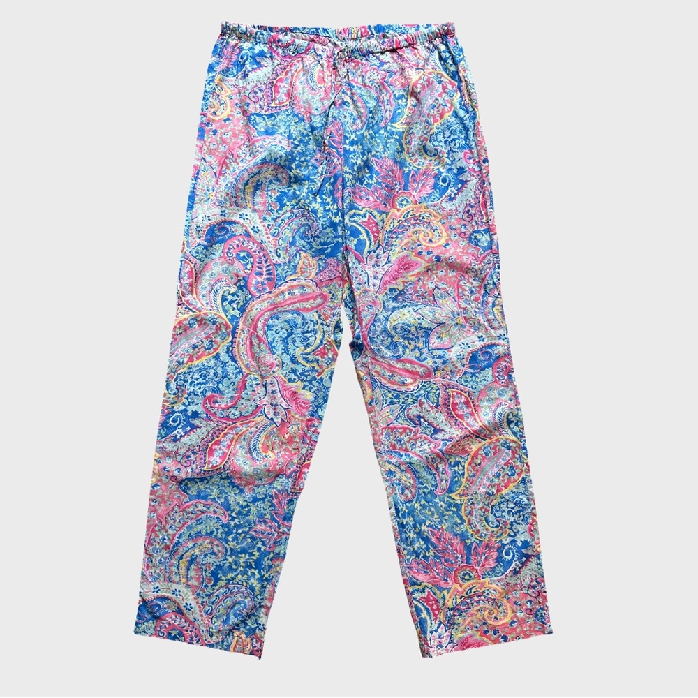 NWT Lauren Ralph Lauren Long Pants Pajama Bottoms Only LN92055 Multi Paisley M